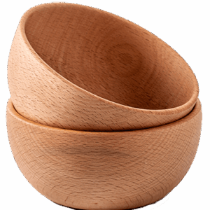 Empty Wooden Bowls